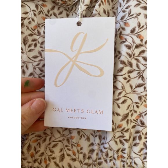 Gal Meets Glam NWT Rue Ruffle Pearl Floral Jumpsuit, Size 2, MSRP $138 - Picture 4 of 11